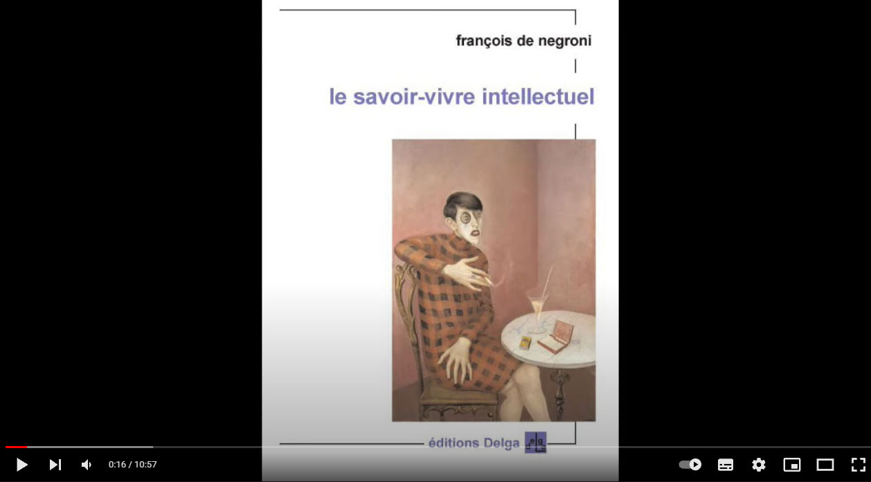 Les mutations de l'intellectuel français (François de Negroni)